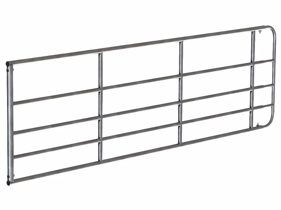 Adjustable pasture gate, 90cm x 3-4m, galvanized, incl. mounting kit