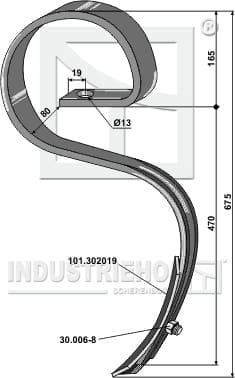 BL28534 Großfederzinken mit Schar