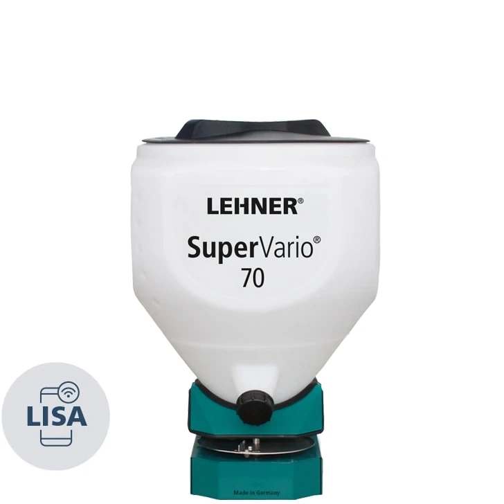 LEHNER SuperVario® 70 mit LISA App-Steuerung – 12V Universalstreuer mit 24 m Streubreite