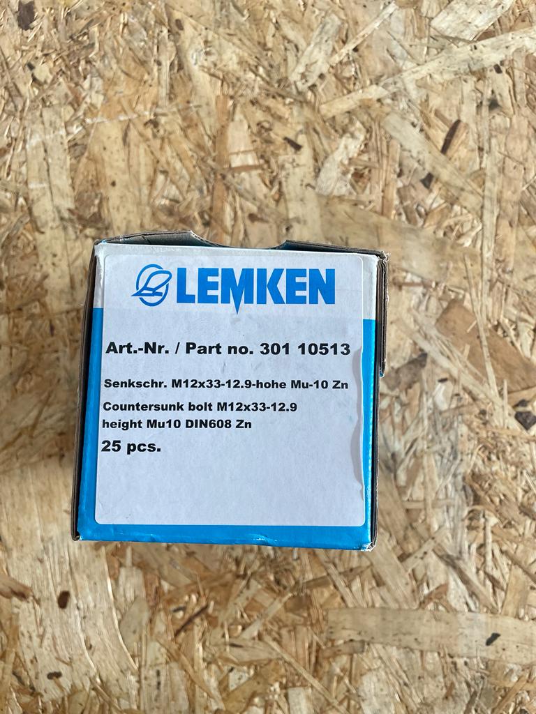 BL17950 Lemken Schraube + Mutter M12x33 12.9 - 30110513