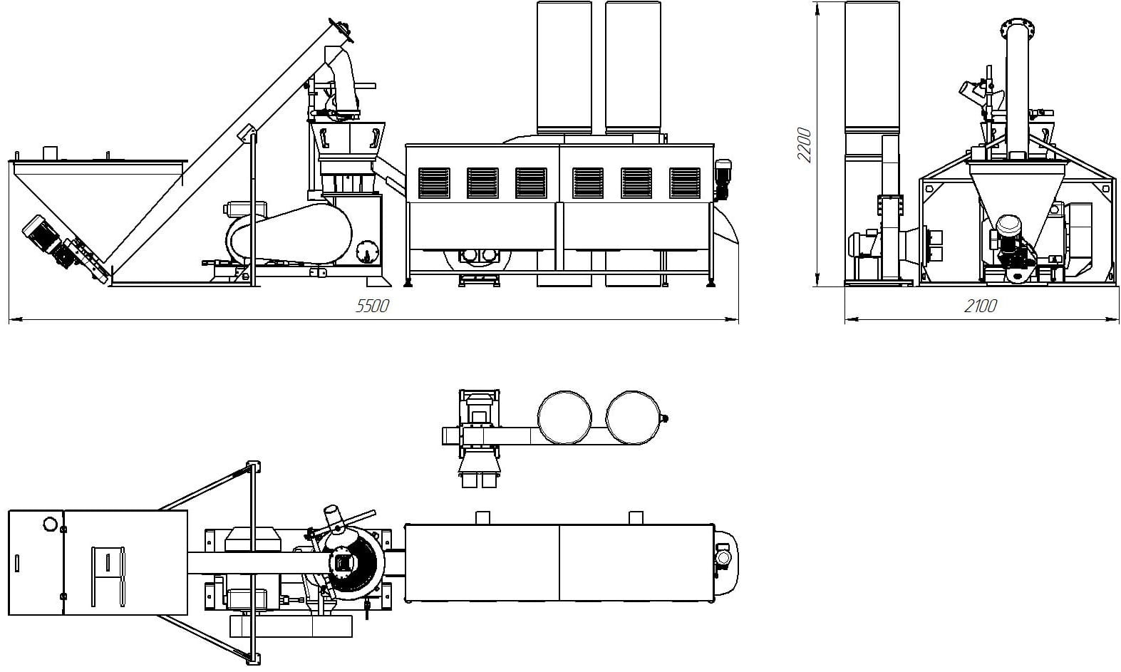 Pelletieranlage KOMBI bis 700 kg/h – Profi-Produktionslinie 37 kW für Pellets & Futtermittel
