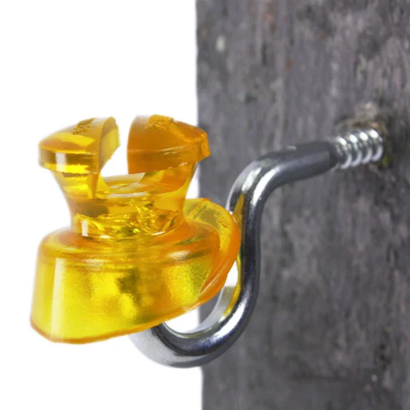 25× Schlitzisolatoren Herkules für Litze, Draht & Band bis 10 mm – Polycarbonat