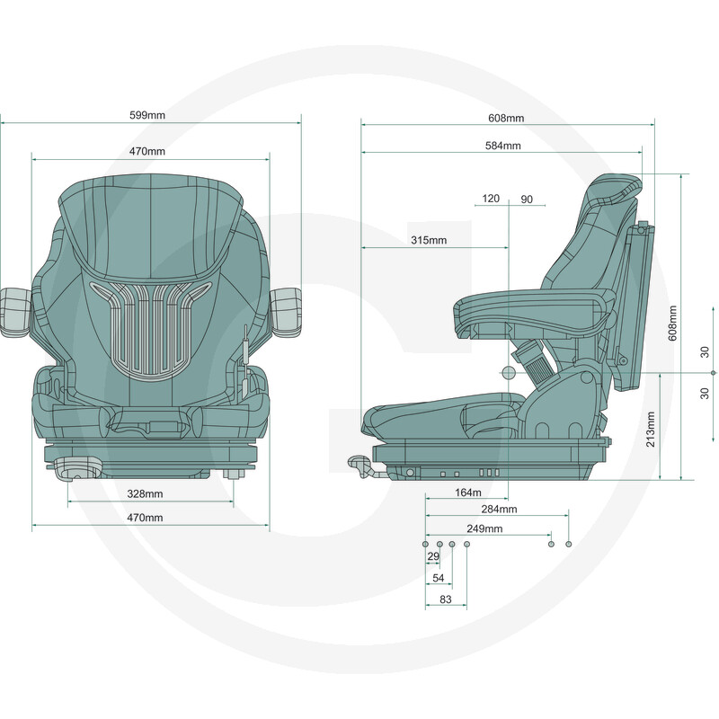GRAMMER Driver's Seat Primo M MSG65/521 - Fabric Cover