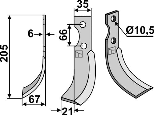 BL27691 Fräsmesser L - passend zu Grillo 11294