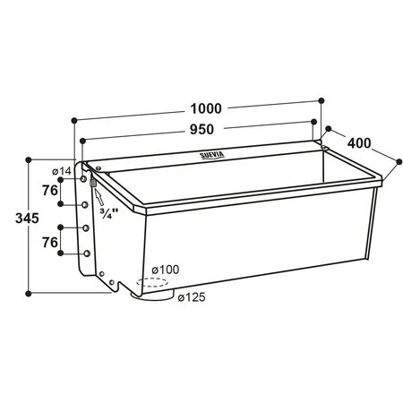 Patura compact trough drinker, model 6148