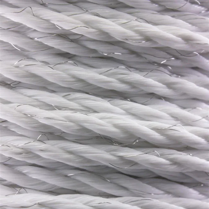 Electric fence rope - 6mm / 200m - white