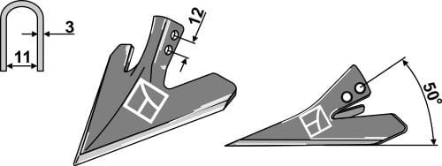 BL1.10.1017 Hackschar zum Nieten - 140mm