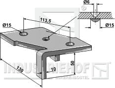 BL28857 Halter für 4 1/2 Lagig Kultivatorzinken