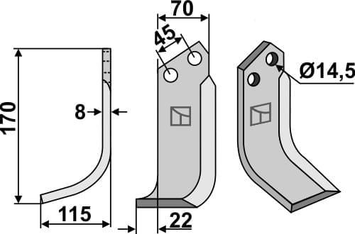 BL5487 Fräsmesser L - passend zu Maletti