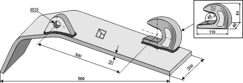 ET64640 Koppelplatte L