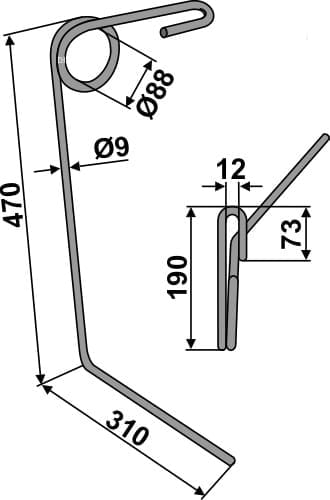 BL10.ST-NS-2 Striegelzinken L - passend zu Nordsten