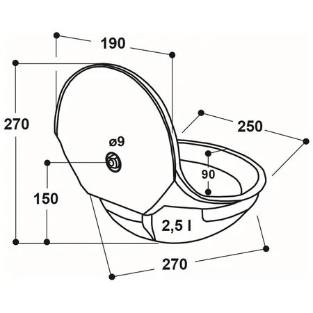 Patura Anbau Tränkebecken, Modell 180P