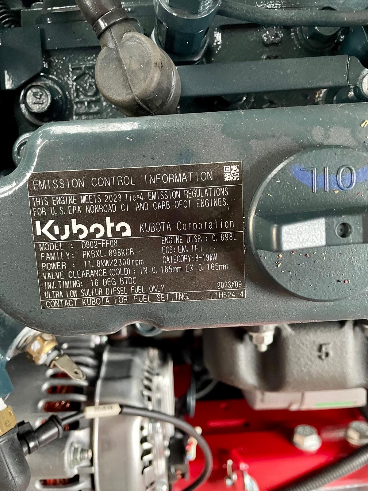 Minibagger Rhinoceros XN12-09 – Kubota Motor, 0-Heck, Verstellfahrwerk, 3 Löffel