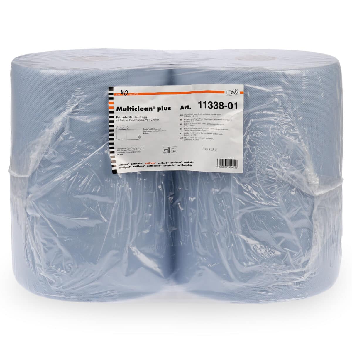 ZetPutz® ZVG cleaning cloth roll blue - 36x38cm, 3-ply