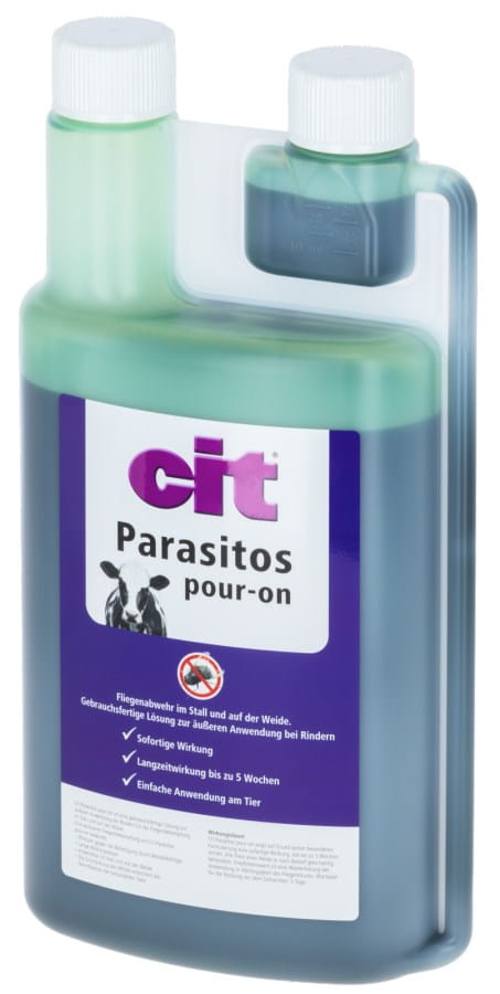 Cit Parasitos pour-on 1000ml – Fliegen- & Parasitenmittel für Rinder (Stall & Weide)