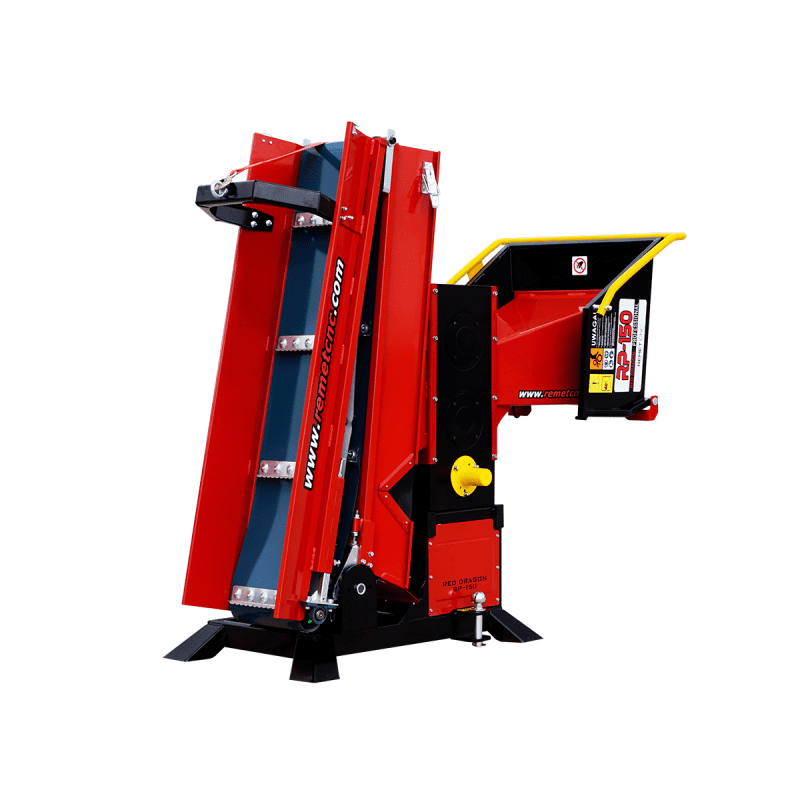 Remet CNC Holzhacker RP150 Zapfwelle mit Förderband 3 m | Profi-Holzhacker 140 mm