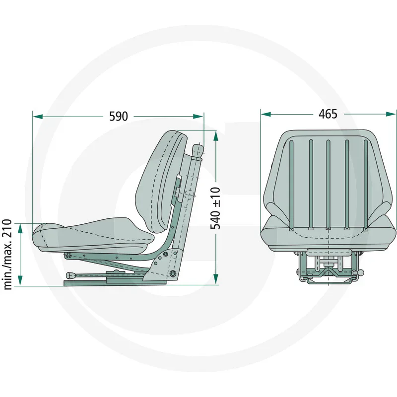 GRAMMER Driver's Seat DS 44 / 1B DS44/1B - PVC Cover