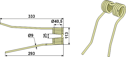 BL2515 Kreiselheuerzinken - passend zu Vicon Super Strela PZ-191, VGPZ-191, 43890