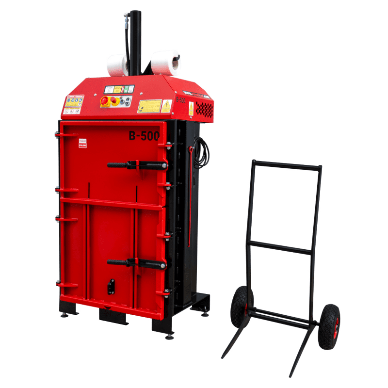 Remet CNC Hydraulische Kartonpresse / Papppresse – 4 Tonnen Presskraft inkl. Ballenzugwagen