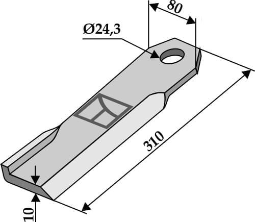BL3775 Schlegel 310mm L - passend zu Humus 302251