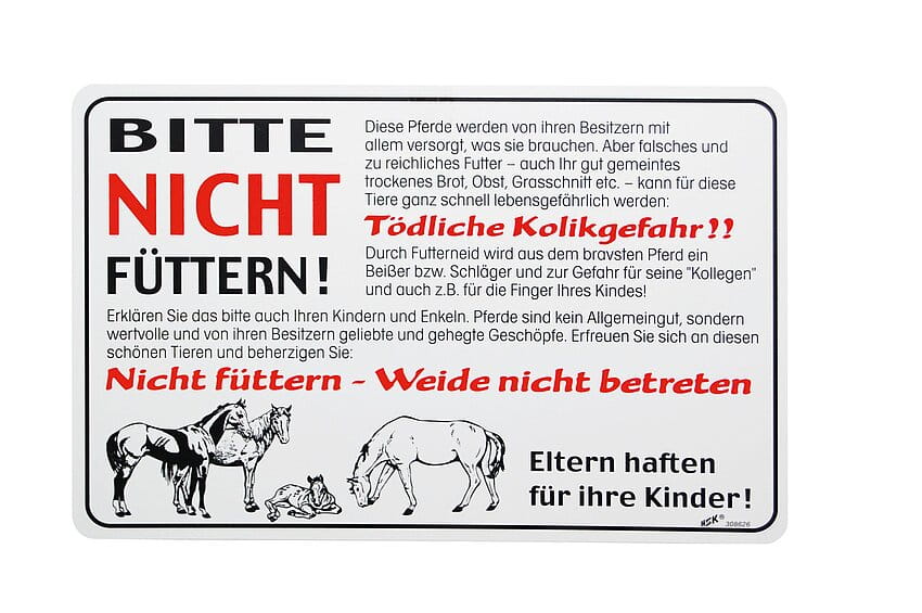 70891 Verbotsschild "Pferdeweide"