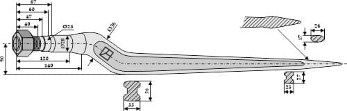 ET10511 Silozinken 880mm / M22x1,5