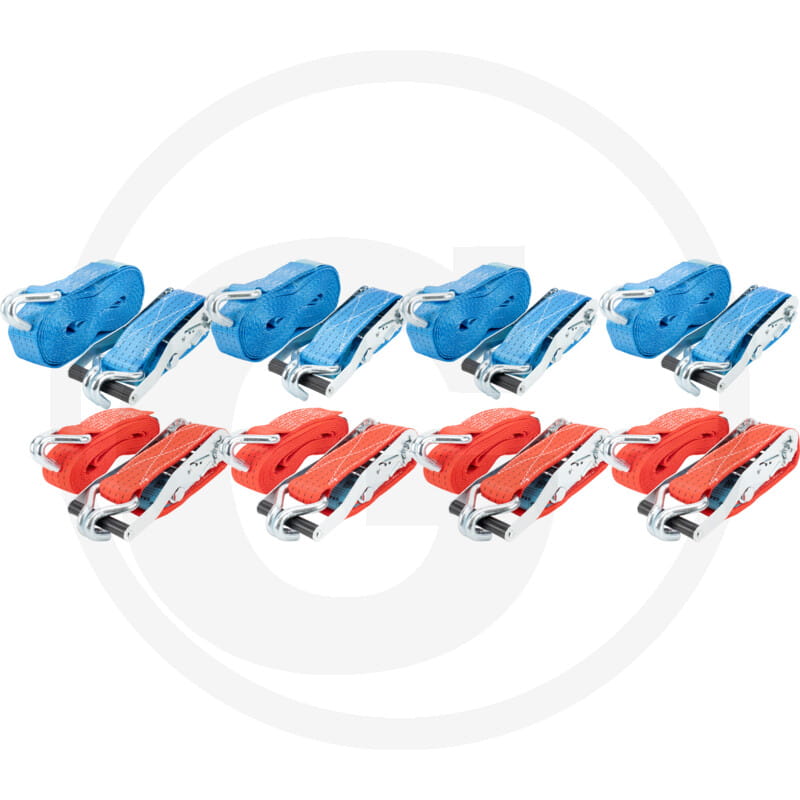 Zurrgurt Sortiment - 4x 4000x50 / 4x 8000x50mm