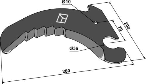 BL29789 Rundballenmesser - passend zu Krone 002777610 / 002793490 / 002793491