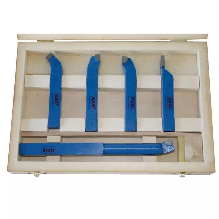 Drehstähle-Satz 12x12 ISO, 5-teilig - Je 1 Drehmeissel ISO 2R, 6 R u. L, 7R, 8