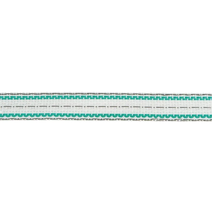 AKO TriCond Weidezaunband 200 m | 20 mm breit | Weiß/Grün | 5 × 0,40 mm TriCond-Leiter