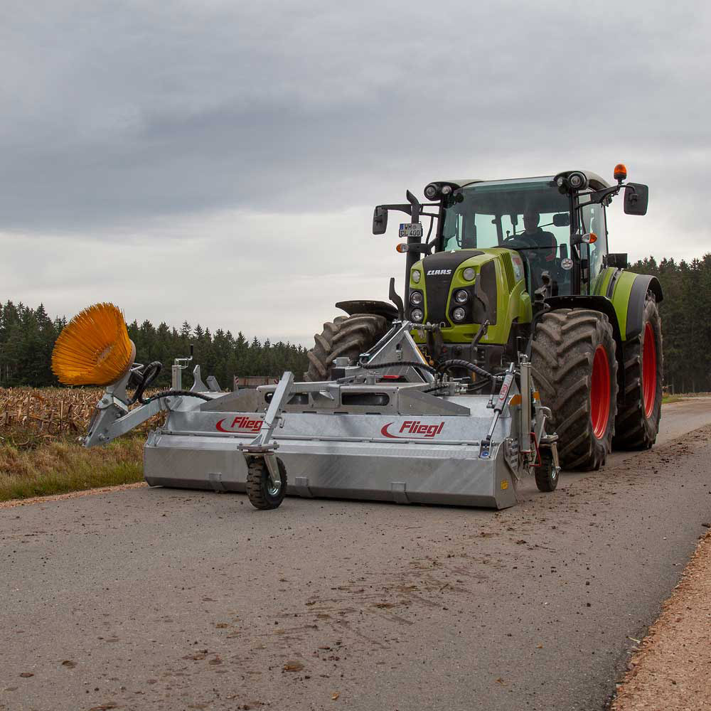 Straßenkehrmaschine, Traktor, Maschine, Straße, Profi-Kehrgerät