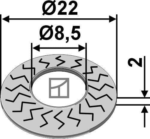 Sperrkantscheibe Ø22x2xØ8,5