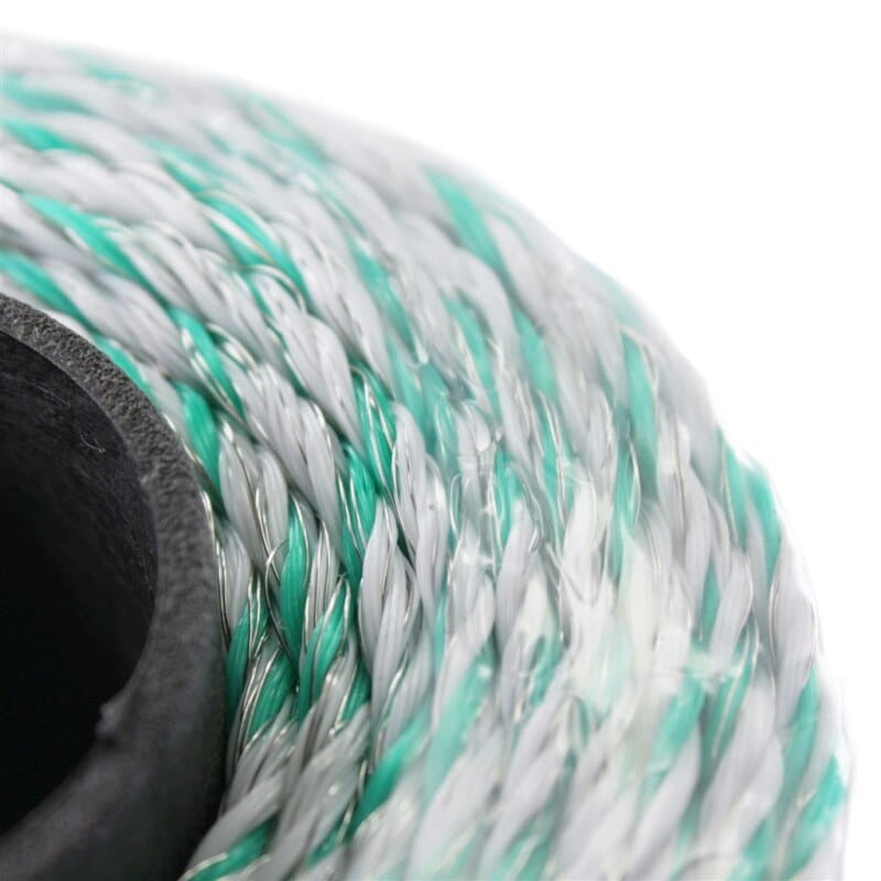 Weidelitze / Kunststofflitze weiß-grün - 2mm / 200mm