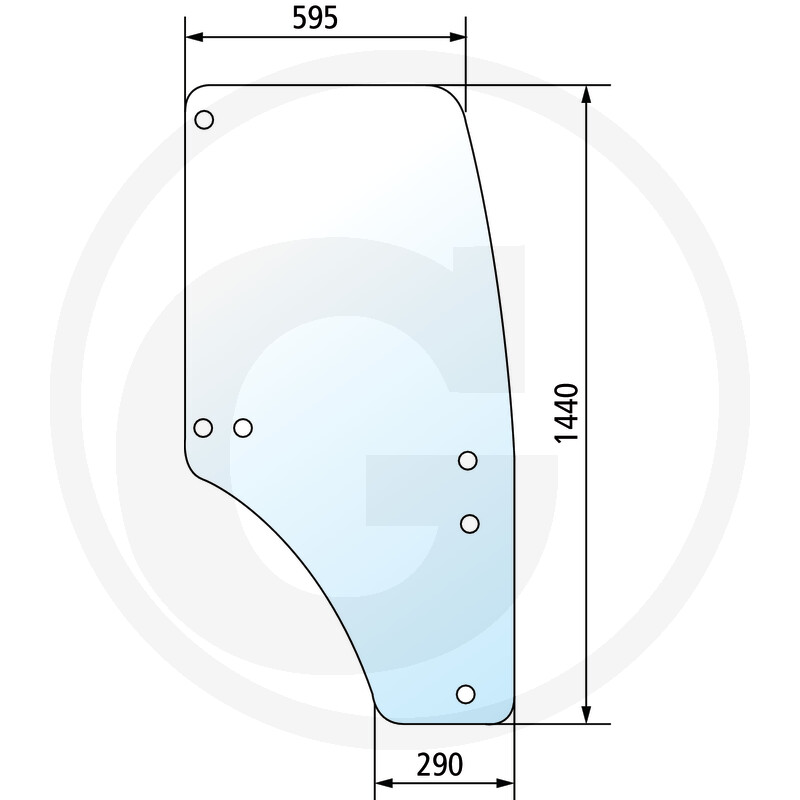 Right door window
