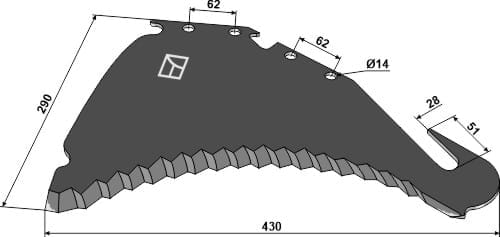 BL29882 Ladewagenmesser 5mm - passend zu Strautmann 433.17.500