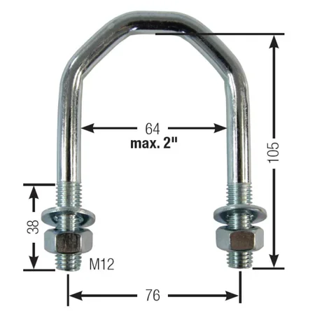 Patura Befestigungsbügel, für Pfosten 1 ¼" - 2"