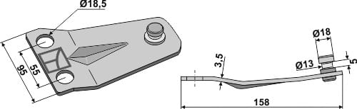 BL4425 Klingenbefestigung - passend zu Claas 0009210652, 9210652, 51082.01