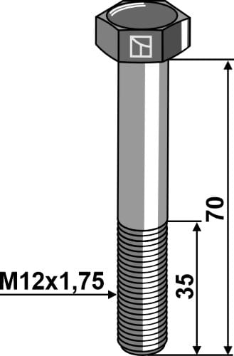 Maschinenschrauben M12 - DIN 931