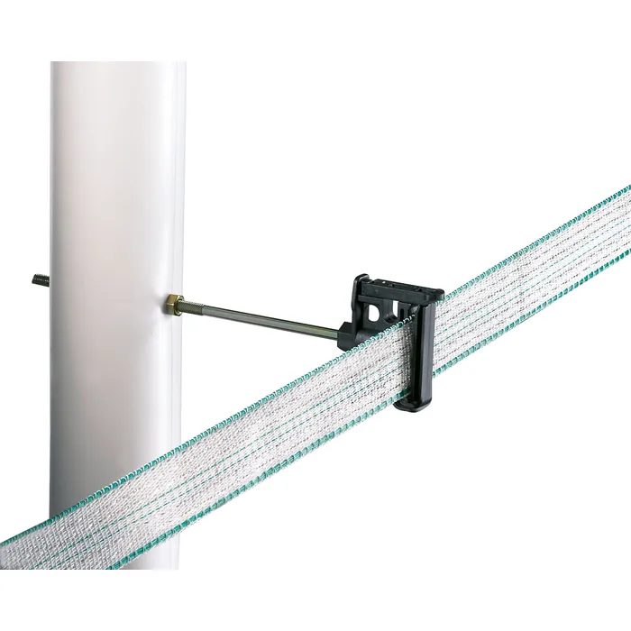 10x AKO Langstiel-Bandisolator bis 40 mm mit metrischem Gewinde M6 – Abstandhalter 200 x 6 mm für Metall- & Betonpfähle