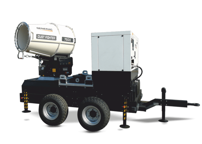 Generac Dust Fighter DF 7500 MPT – self-sufficient dust suppression system with 2000-liter tank & 17-kW generator