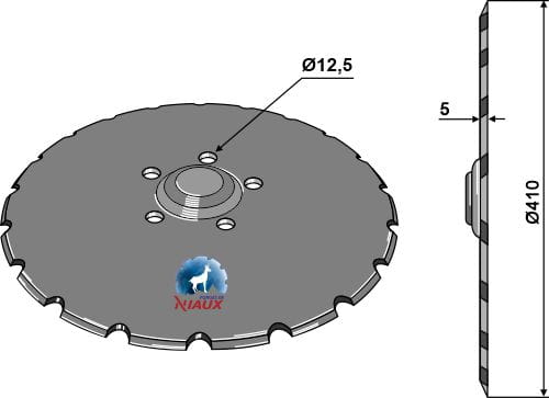 BL23644 Säscheibe  Ø410x5mm - passend zu Väderstad 451371