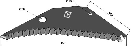 BL29876 Ladewagenmesser 455mm - passend zu Pöttinger 434.019
