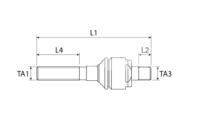 Axial joint R / L - suitable for Valtra V31798510, T5386 / Case 1-33-743-011, T5386