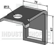 BL28610 Halter für Zinken 45 x 10