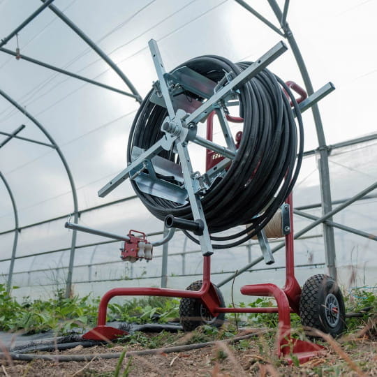 Hose reel for drip irrigation