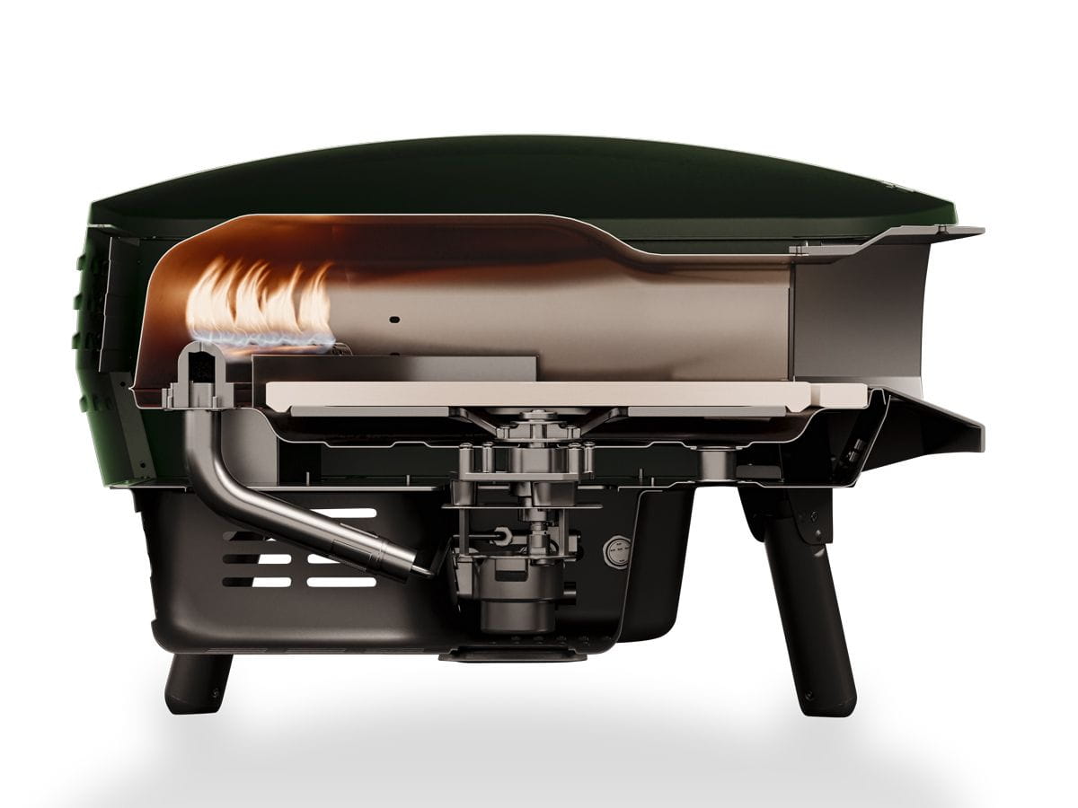 Witt PICCOLO Rotante 13" Gas Pizzaofen - rotierender Pizzastein | Farbe: schwarz