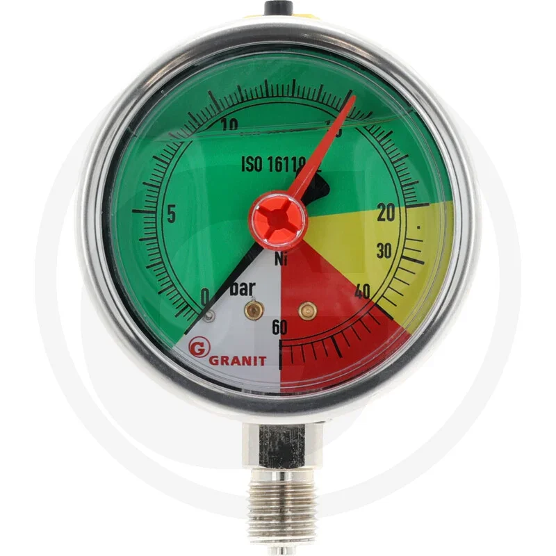 Manometer Ø63mm 0-20-40-60bar 1/4" bottom