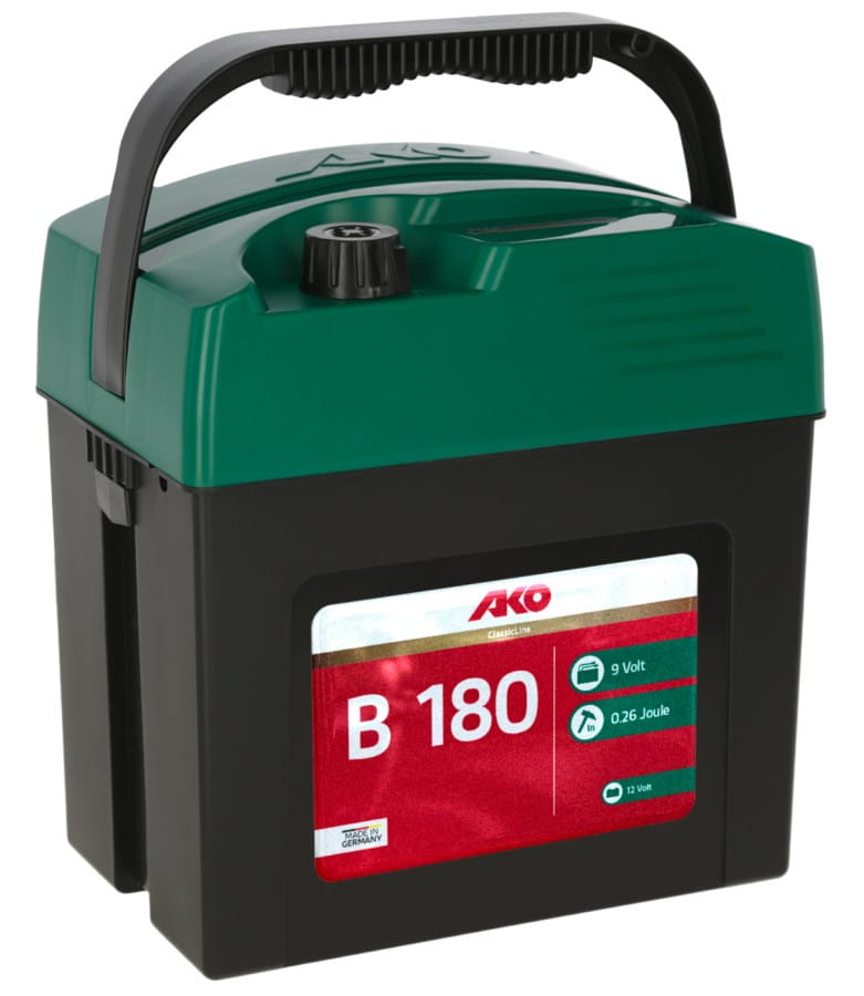 AKO Compact Power B180 – Mobiles 9V/12V Weidezaungerät für kleine Pferde- & Rinderweiden
