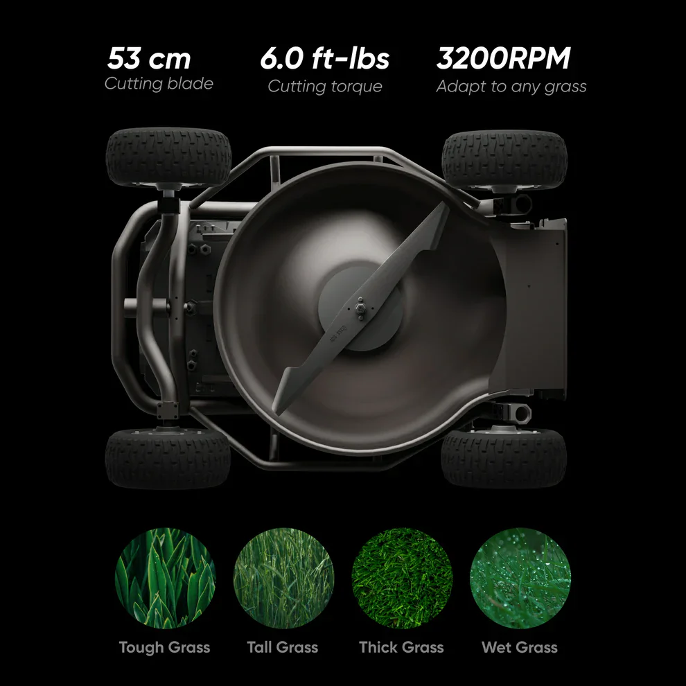 Mowrator S1 4WD – Ferngesteuerter Rasenmäher 12Ah für 3000 m² | 75 % Steigung | 21" Clean-Cut