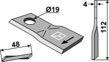 BL4358 Rotorklinge - passend zu Krone 001398890 / 001398893